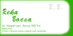 reka bocsa business card